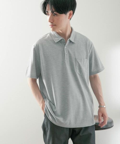 ITEMS URBANRESEARCH（アイテムズ アーバンリサーチ）の「TCカノコ ポロシャツ（ポロシャツ・メンズ・ブラック/グレー/グリーン/ネイビー・MEDIUM/LARGE）」の3枚目の写真