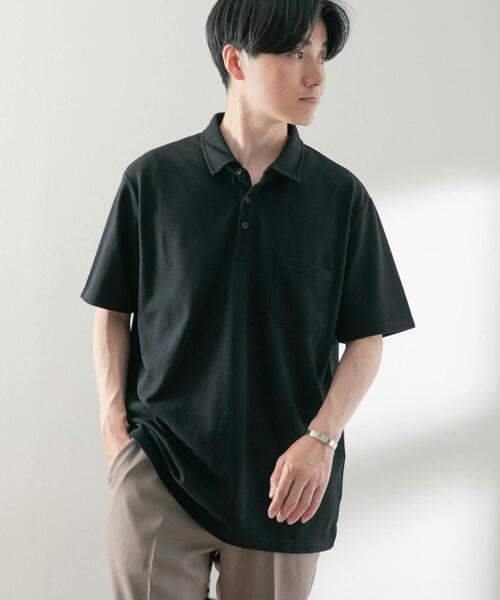 ITEMS URBANRESEARCH（アイテムズ アーバンリサーチ）の「TCカノコ ポロシャツ（ポロシャツ・メンズ・ブラック/グレー/グリーン/ネイビー・MEDIUM/LARGE）」の2枚目の写真