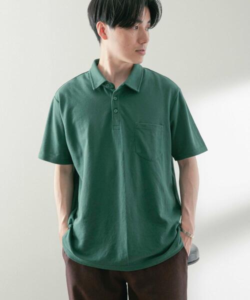 ITEMS URBANRESEARCH（アイテムズ アーバンリサーチ）の「TCカノコ ポロシャツ（ポロシャツ・メンズ・ブラック/グレー/グリーン/ネイビー・MEDIUM/LARGE）」の6枚目の写真