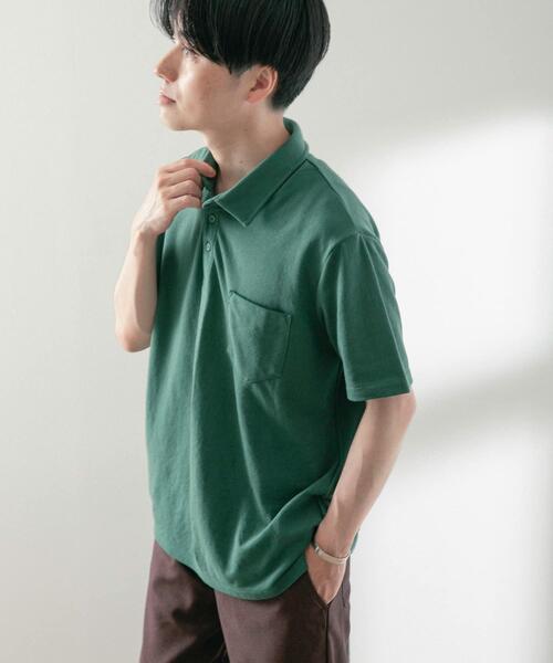 ITEMS URBANRESEARCH（アイテムズ アーバンリサーチ）の「TCカノコ ポロシャツ（ポロシャツ・メンズ・ブラック/グレー/グリーン/ネイビー・MEDIUM/LARGE）」の7枚目の写真