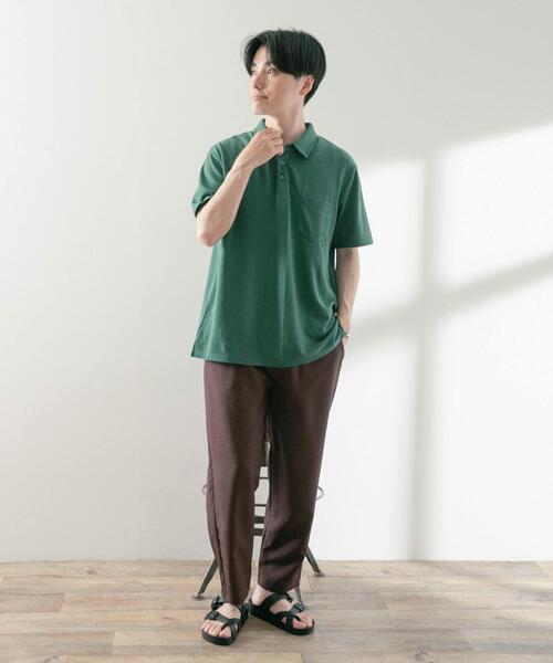 ITEMS URBANRESEARCH（アイテムズ アーバンリサーチ）の「TCカノコ ポロシャツ（ポロシャツ・メンズ・ブラック/グレー/グリーン/ネイビー・MEDIUM/LARGE）」の8枚目の写真