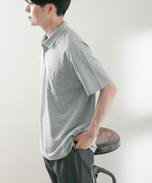 ITEMS URBANRESEARCH（アイテムズ アーバンリサーチ）の「TCカノコ ポロシャツ（ポロシャツ・メンズ・ブラック/グレー/グリーン/ネイビー・MEDIUM/LARGE）」の20枚目の写真