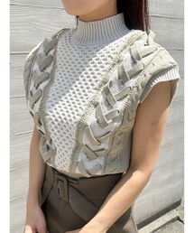 MURUA | ラインケーブルショートニットタンク(ニット/セーター)