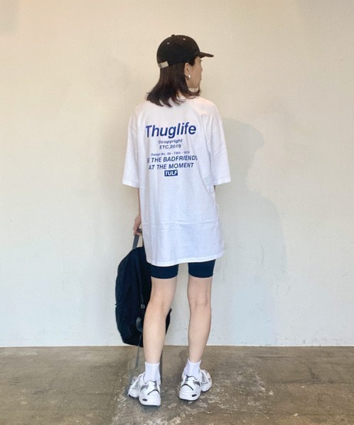 ISOOK(アイスー)の「バックプリントオーバーTシャツ(kiharu select) / ロゴT バックロゴ オーバーサイズTシャツ(Tシャツ/カットソー・レディース・ホワイト・FREE)」の2枚目の写真