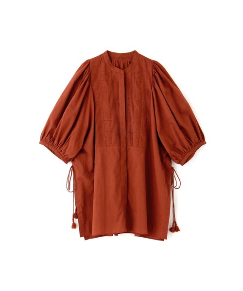 human woman(ヒューマンウーマン)の「◆フロントピンタックロングブラウス(シャツ/ブラウス・レディース・ブラウン/ホワイト・MEDIUM)」の11枚目の写真