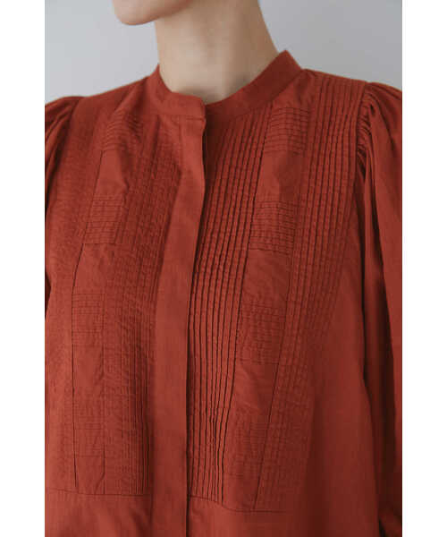 human woman(ヒューマンウーマン)の「◆フロントピンタックロングブラウス(シャツ/ブラウス・レディース・ブラウン/ホワイト・MEDIUM)」の16枚目の写真