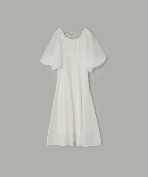 Olu.（オルドット）の「ボリュームパフスリーブドレス（ワンピース・レディース・ブルー/ホワイト・FREE）」の20枚目の写真