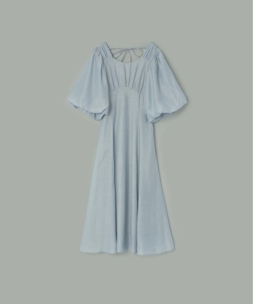 Olu.（オルドット）の「ボリュームパフスリーブドレス（ワンピース・レディース・ブルー/ホワイト・FREE）」の19枚目の写真