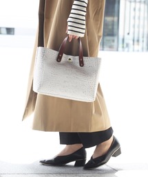 HALEINE | [HALEINE]イタリアンクロコ型押しハンドバッグ日本製(ハンドバッグ)