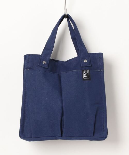 STYLEBLOCK（スタイルブロック）の「ポケット付きキャンバスミニトートバッグ（トートバッグ・レディース・ホワイト/カーキ/ネイビー/ブラウン/ダークグリーン/ブラック・FREE）」の6枚目の写真