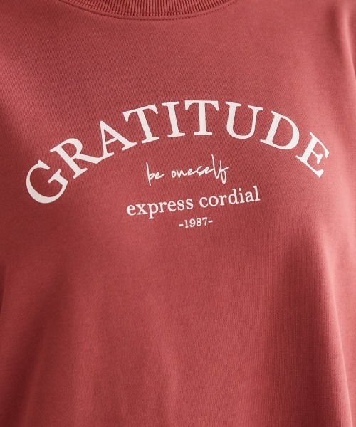 miclat（ミクラ）の「大きいサイズ　裏毛ロゴビッグスウェット　miclat（スウェット・レディース・アイボリー/オレンジ系・L/LL/3L/4L/5L）」の15枚目の写真