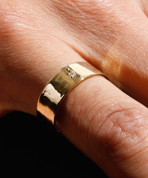 idealismsound イデアリズムサウンド/ Gold 10K Yellow Gold リング Diamond Plate Plate