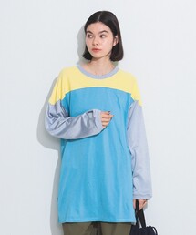 SCREEN STARS × BEAMS BOY / 別注 クレイジー フットボール Tシャツ