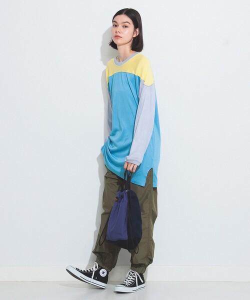 BEAMS BOY(ビームスボーイ)の「SCREEN STARS × BEAMS BOY / 別注 クレイジー フットボール Tシャツ(Tシャツ/カットソー・レディース・サックスブルー/グリーン・ONE SIZE)」の9枚目の写真