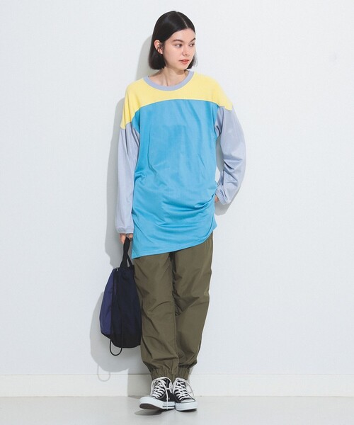 BEAMS BOY(ビームスボーイ)の「SCREEN STARS × BEAMS BOY / 別注 クレイジー フットボール Tシャツ(Tシャツ/カットソー・レディース・サックスブルー/グリーン・ONE SIZE)」の10枚目の写真