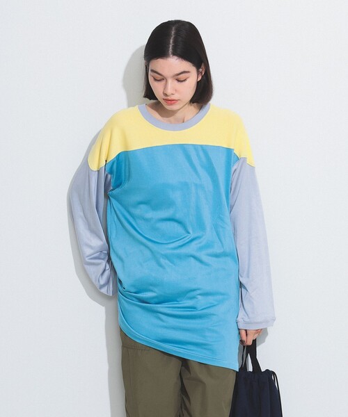 BEAMS BOY(ビームスボーイ)の「SCREEN STARS × BEAMS BOY / 別注 クレイジー フットボール Tシャツ(Tシャツ/カットソー・レディース・サックスブルー/グリーン・ONE SIZE)」の11枚目の写真