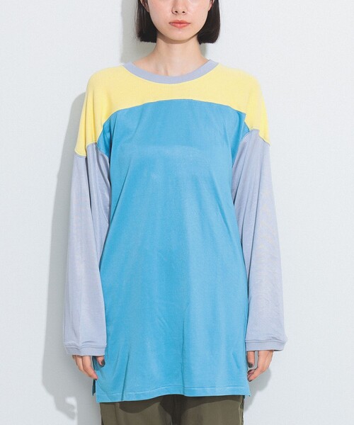 BEAMS BOY(ビームスボーイ)の「SCREEN STARS × BEAMS BOY / 別注 クレイジー フットボール Tシャツ(Tシャツ/カットソー・レディース・サックスブルー/グリーン・ONE SIZE)」の13枚目の写真