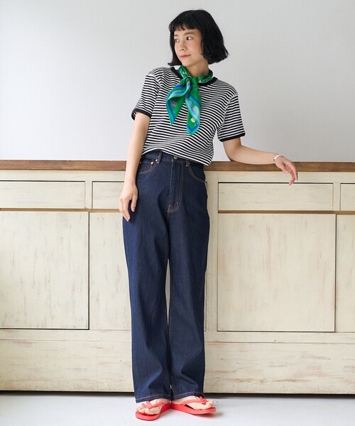 FREAK'S STORE（フリークスストア）の「ハイウエスト テーパード デニム 限定展開/ワイドデニム（デニムパンツ・レディース・ブルー/ネイビー・MEDIUM/X-SMALL/SMALL）」の12枚目の写真