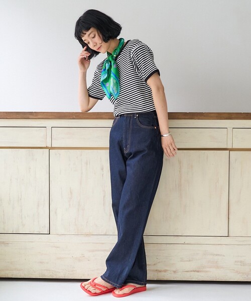 FREAK'S STORE（フリークスストア）の「ハイウエスト テーパード デニム 限定展開/ワイドデニム（デニムパンツ・レディース・ブルー/ネイビー・MEDIUM/X-SMALL/SMALL）」の14枚目の写真