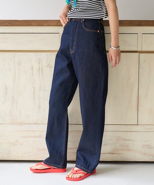 FREAK'S STORE（フリークスストア）の「ハイウエスト テーパード デニム 限定展開/ワイドデニム（デニムパンツ・レディース・ブルー/ネイビー・MEDIUM/X-SMALL/SMALL）」の16枚目の写真