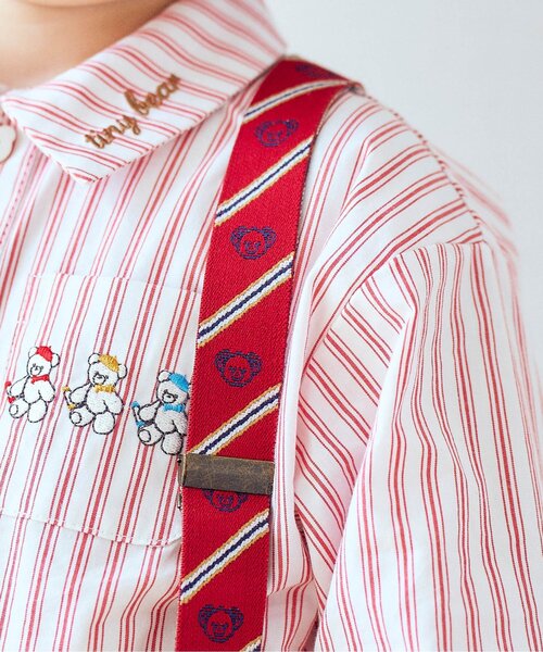 apres les cours（アプレレクール）の「tiny bear サスペンダー（サスペンダー・キッズ・ベージュ/レッド・140/95）」の9枚目の写真