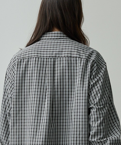 MONO-MART(モノマート)の「ワイドルーズサイドスリットL/Sシャツ(シャツ/ブラウス・メンズ・オフホワイト/ブラック/サックスブルー/ブラック系/ライトグリーン/グレー/ブラック系2・M/L)」の12枚目の写真