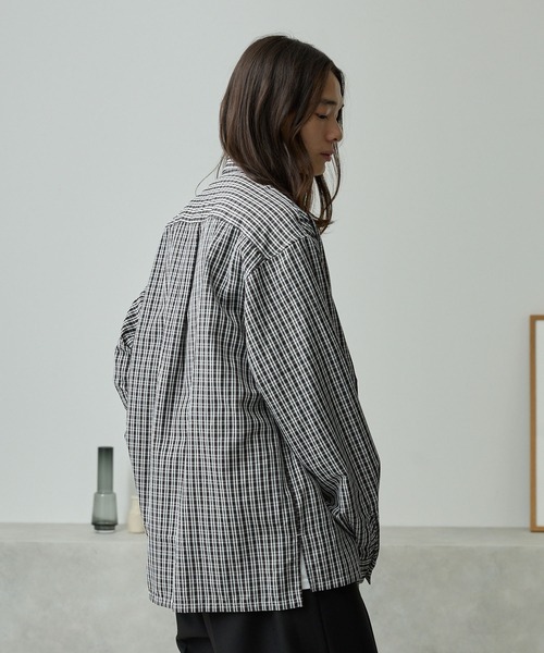 MONO-MART(モノマート)の「ワイドルーズサイドスリットL/Sシャツ(シャツ/ブラウス・メンズ・オフホワイト/ブラック/サックスブルー/ブラック系/ライトグリーン/グレー/ブラック系2・M/L)」の15枚目の写真