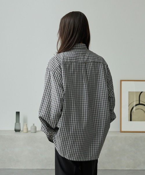 MONO-MART(モノマート)の「ワイドルーズサイドスリットL/Sシャツ(シャツ/ブラウス・メンズ・オフホワイト/ブラック/サックスブルー/ブラック系/ライトグリーン/グレー/ブラック系2・M/L)」の16枚目の写真