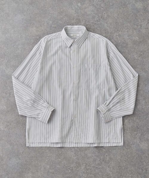 MONO-MART(モノマート)の「ワイドルーズサイドスリットL/Sシャツ(シャツ/ブラウス・メンズ・オフホワイト/ブラック/サックスブルー/ブラック系/ライトグリーン/グレー/ブラック系2・M/L)」の21枚目の写真