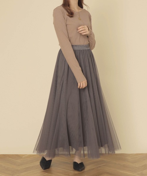 mil（ミル）の「【150㎝前後の小柄さんサイズ】袖スリットリブカットソー（Tシャツ/カットソー・レディース・モカ/ブラック/アイボリー・XS/S）」の9枚目の写真
