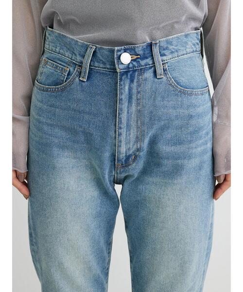 Green　Parks（グリーンパークス）の「ストレートデニムパンツ（デニムパンツ・レディース・インディゴブルー/ワンウォッシュ・L/M/S）」の6枚目の写真
