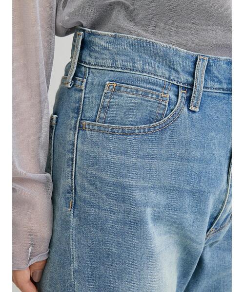 Green　Parks（グリーンパークス）の「ストレートデニムパンツ（デニムパンツ・レディース・インディゴブルー/ワンウォッシュ・L/M/S）」の8枚目の写真