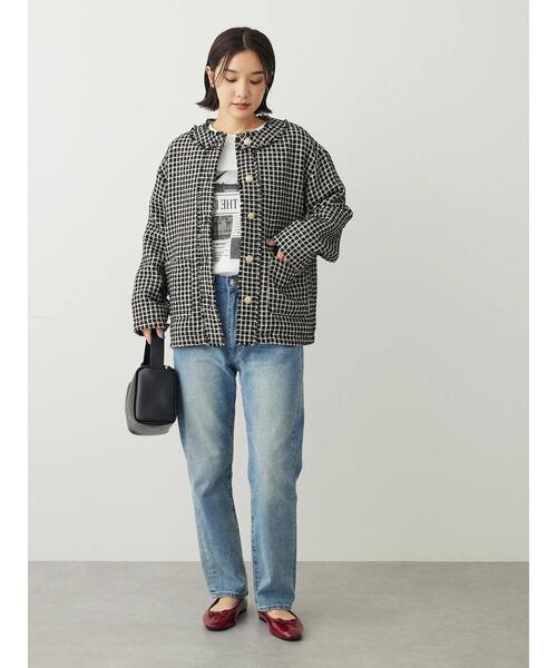 Green　Parks（グリーンパークス）の「ストレートデニムパンツ（デニムパンツ・レディース・インディゴブルー/ワンウォッシュ・L/M/S）」の18枚目の写真