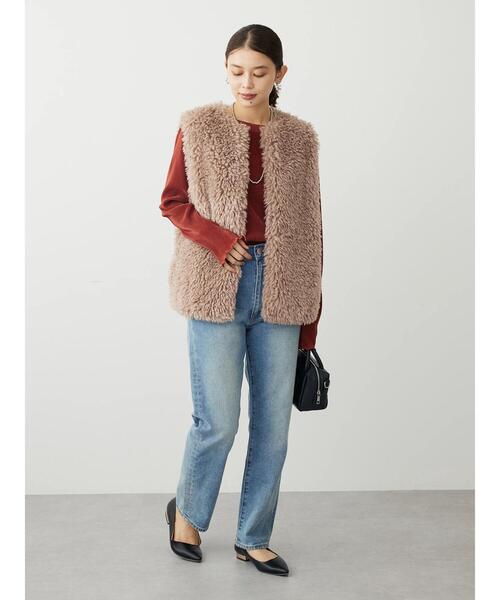 Green　Parks（グリーンパークス）の「ストレートデニムパンツ（デニムパンツ・レディース・インディゴブルー/ワンウォッシュ・L/M/S）」の19枚目の写真