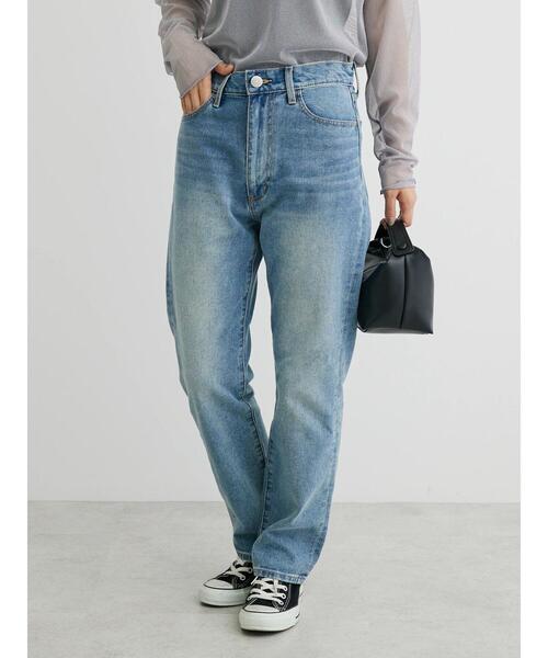 Green　Parks（グリーンパークス）の「ストレートデニムパンツ（デニムパンツ・レディース・インディゴブルー/ワンウォッシュ・L/M/S）」の2枚目の写真