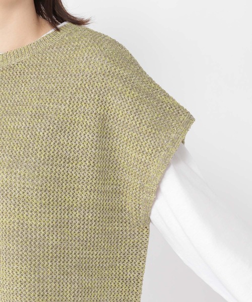 studio CLIP(スタディオクリップ)の「5ゲージミックスヤーンフレンチカーディガン(カーディガン/ボレロ・レディース・ネイビー/ブラウン/イエロー・FREE)」の14枚目の写真