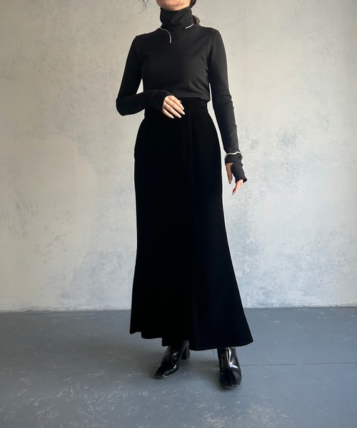 &g'aime(アンジェム)の「【&g’aime】<&g'aime BASIC>袖口スリットハイネックニットトップス(ニット/セーター・レディース・グリーン/ホワイト/ブラック・FREE)」の19枚目の写真