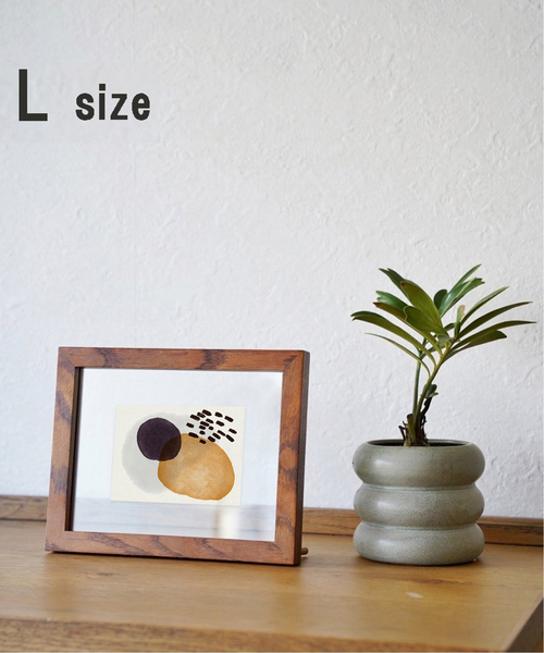 journal standard Furniture （ジャーナルスタンダードファニチャー）の「RONDA Frame L 4th　ロンダフレーム ※ ガラス フォトフレーム 額縁（フォトフレーム・レディース・ベージュ/ブラウン・FREE）」の2枚目の写真