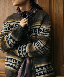 JOURNAL STANDARD（ジャーナルスタンダード）の「ネイティブパターン ハンドニット ブルゾン（ニット/セーター・メンズ）」