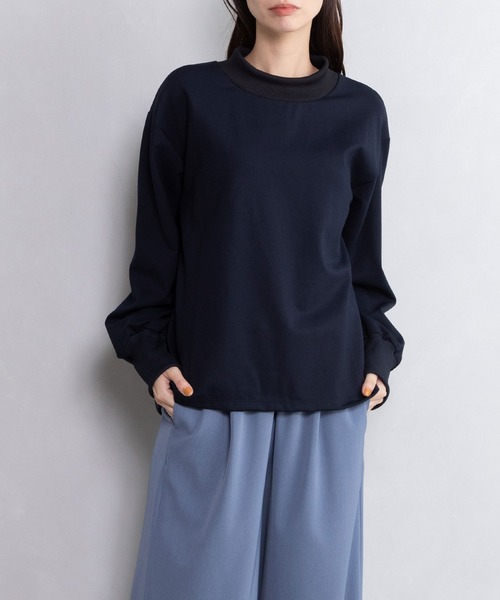 MARECHAL TERRE（マルシャルテル）の「カラーデザイントップス（Tシャツ/カットソー・レディース・ネイビー/ホワイト/ブラック/カーキ・MEDIUM）」の4枚目の写真