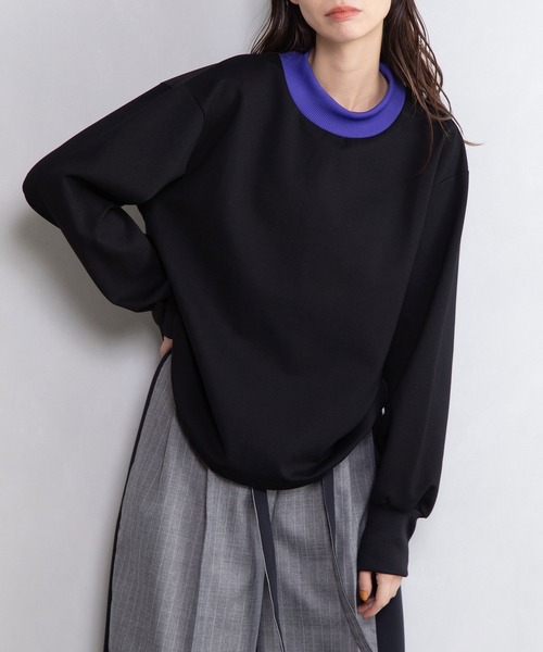 MARECHAL TERRE（マルシャルテル）の「カラーデザイントップス（Tシャツ/カットソー・レディース・ネイビー/ホワイト/ブラック/カーキ・MEDIUM）」の2枚目の写真