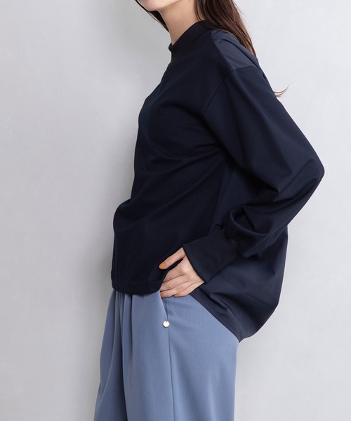 MARECHAL TERRE（マルシャルテル）の「カラーデザイントップス（Tシャツ/カットソー・レディース・ネイビー/ホワイト/ブラック/カーキ・MEDIUM）」の5枚目の写真