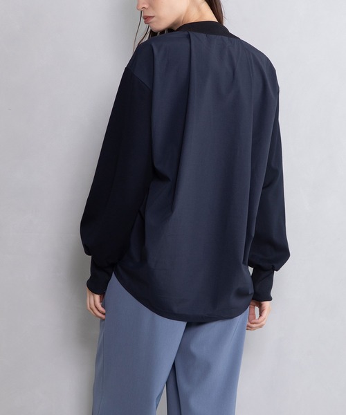 MARECHAL TERRE（マルシャルテル）の「カラーデザイントップス（Tシャツ/カットソー・レディース・ネイビー/ホワイト/ブラック/カーキ・MEDIUM）」の6枚目の写真