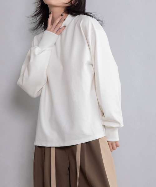 MARECHAL TERRE（マルシャルテル）の「カラーデザイントップス（Tシャツ/カットソー・レディース・ネイビー/ホワイト/ブラック/カーキ・MEDIUM）」の13枚目の写真