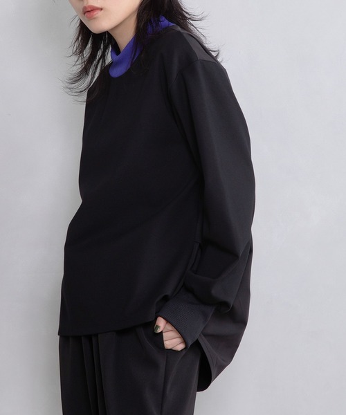 MARECHAL TERRE（マルシャルテル）の「カラーデザイントップス（Tシャツ/カットソー・レディース・ネイビー/ホワイト/ブラック/カーキ・MEDIUM）」の9枚目の写真