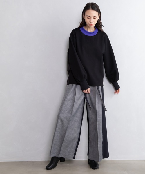 MARECHAL TERRE（マルシャルテル）の「カラーデザイントップス（Tシャツ/カットソー・レディース・ネイビー/ホワイト/ブラック/カーキ・MEDIUM）」の12枚目の写真