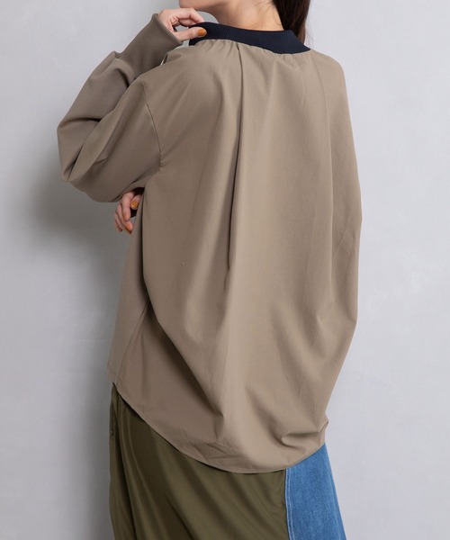 MARECHAL TERRE（マルシャルテル）の「カラーデザイントップス（Tシャツ/カットソー・レディース・ネイビー/ホワイト/ブラック/カーキ・MEDIUM）」の18枚目の写真