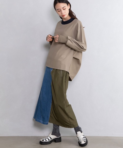 MARECHAL TERRE（マルシャルテル）の「カラーデザイントップス（Tシャツ/カットソー・レディース・ネイビー/ホワイト/ブラック/カーキ・MEDIUM）」の19枚目の写真