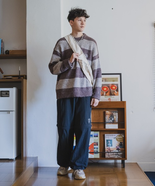 kaoyorinakami（カオヨリナカミ）の「logo border knit / ロゴ