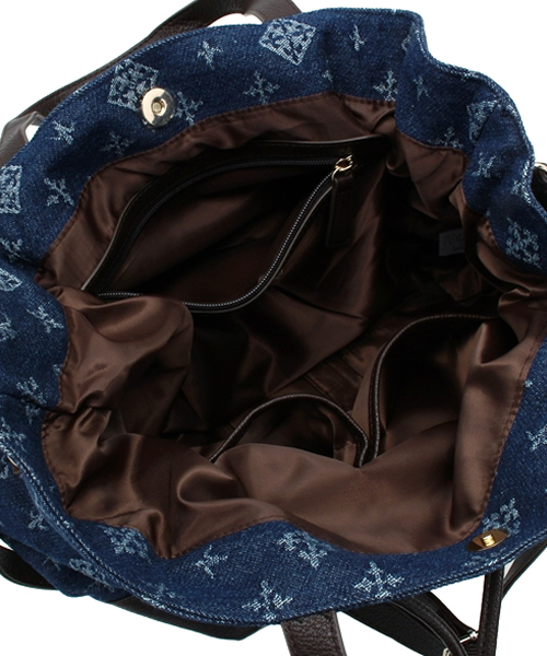 Daily russet（デイリー ラシット）の「デニム巾着2wayショルダーバッグ（ショルダーバッグ・レディース・ネイビー/ピンク/ブラウン・FREE）」の5枚目の写真